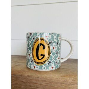 Anthropologie Jo Quote Monogram Mug Letter G Coffee Tea Cup New Alphabet